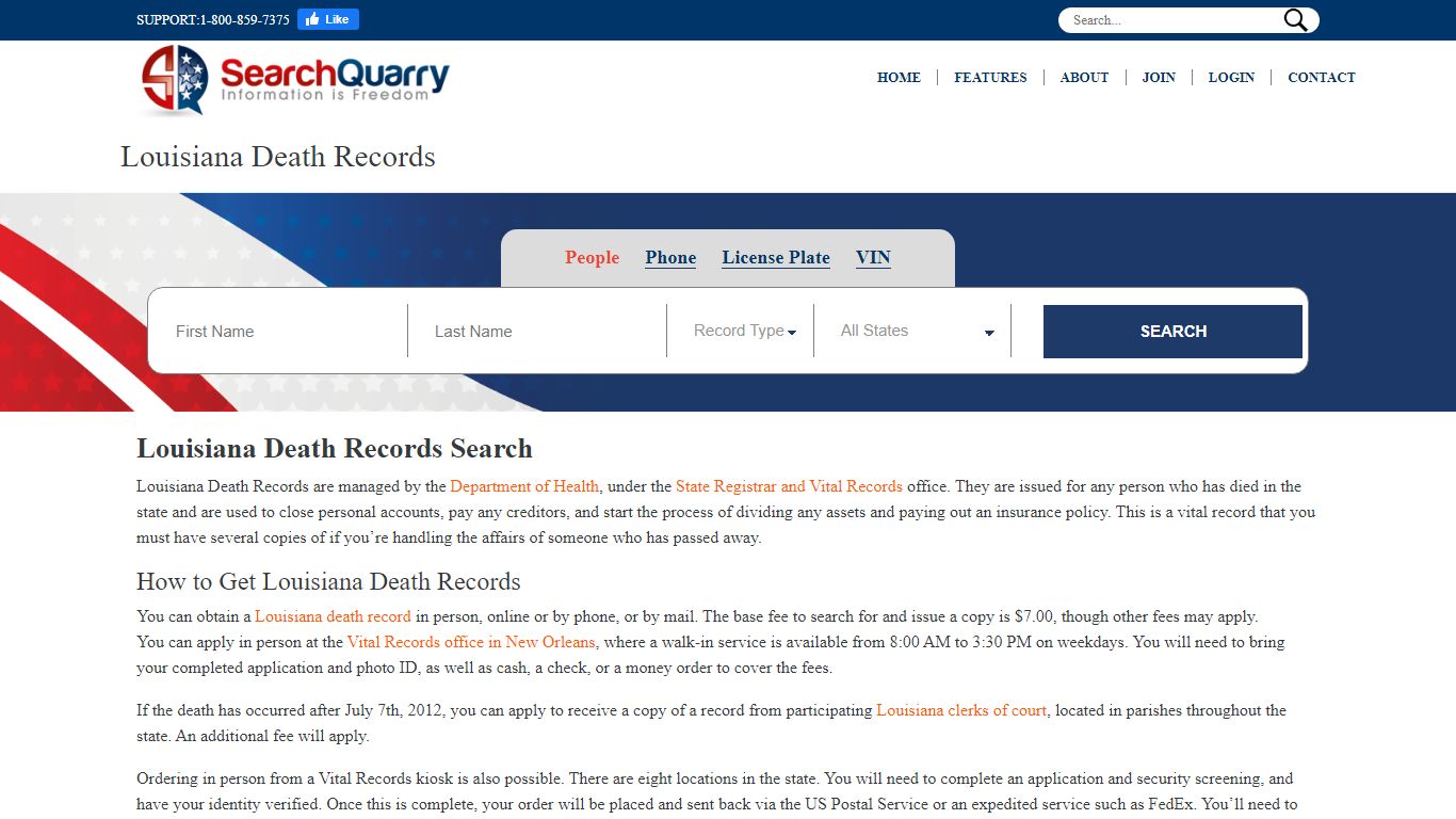 Enter a Name to View Death Records - SearchQuarry
